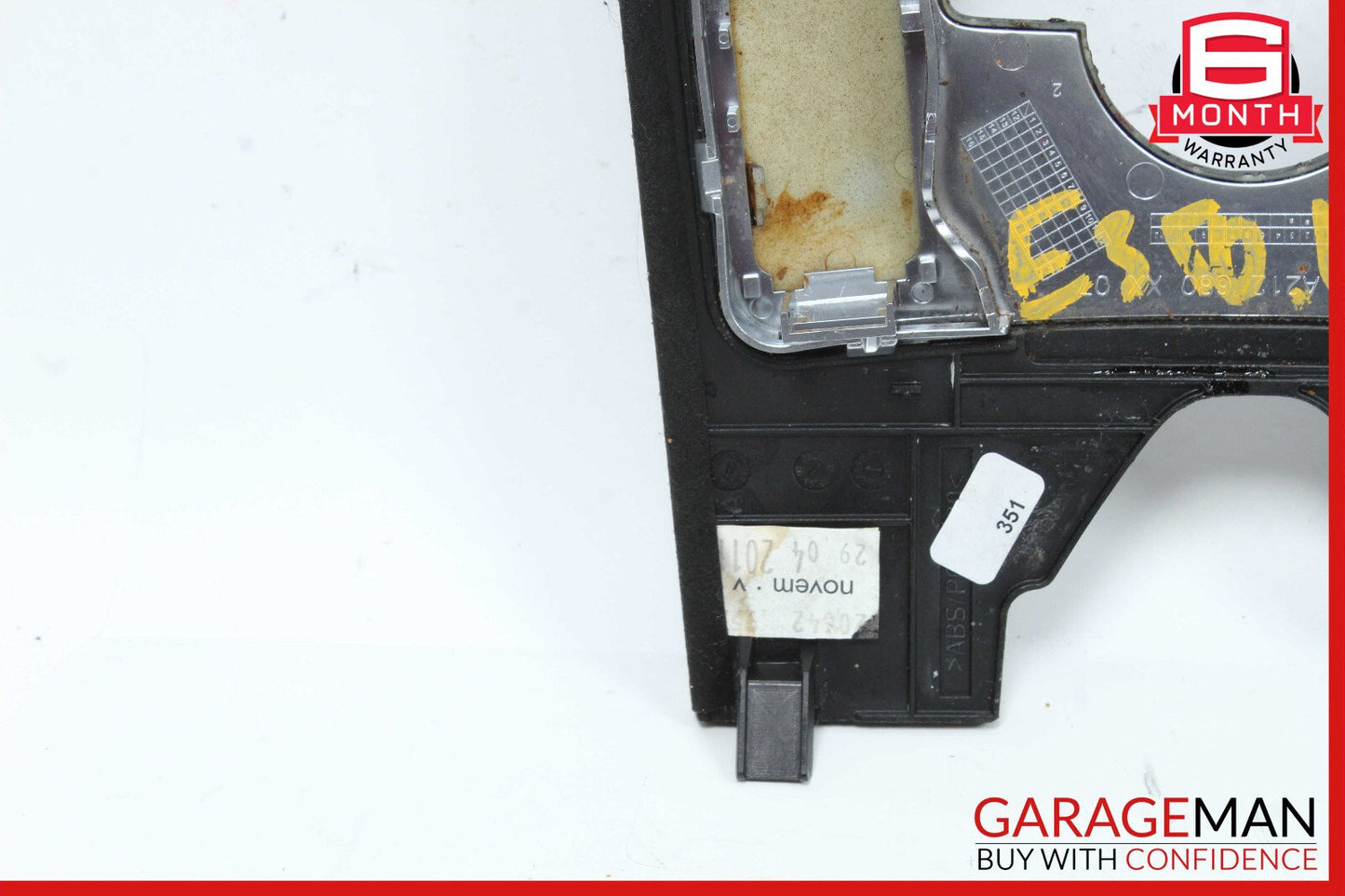10-13 Mercedes W212 E350 E550 Center Console Switch Trim Cover Bezel Black OEM