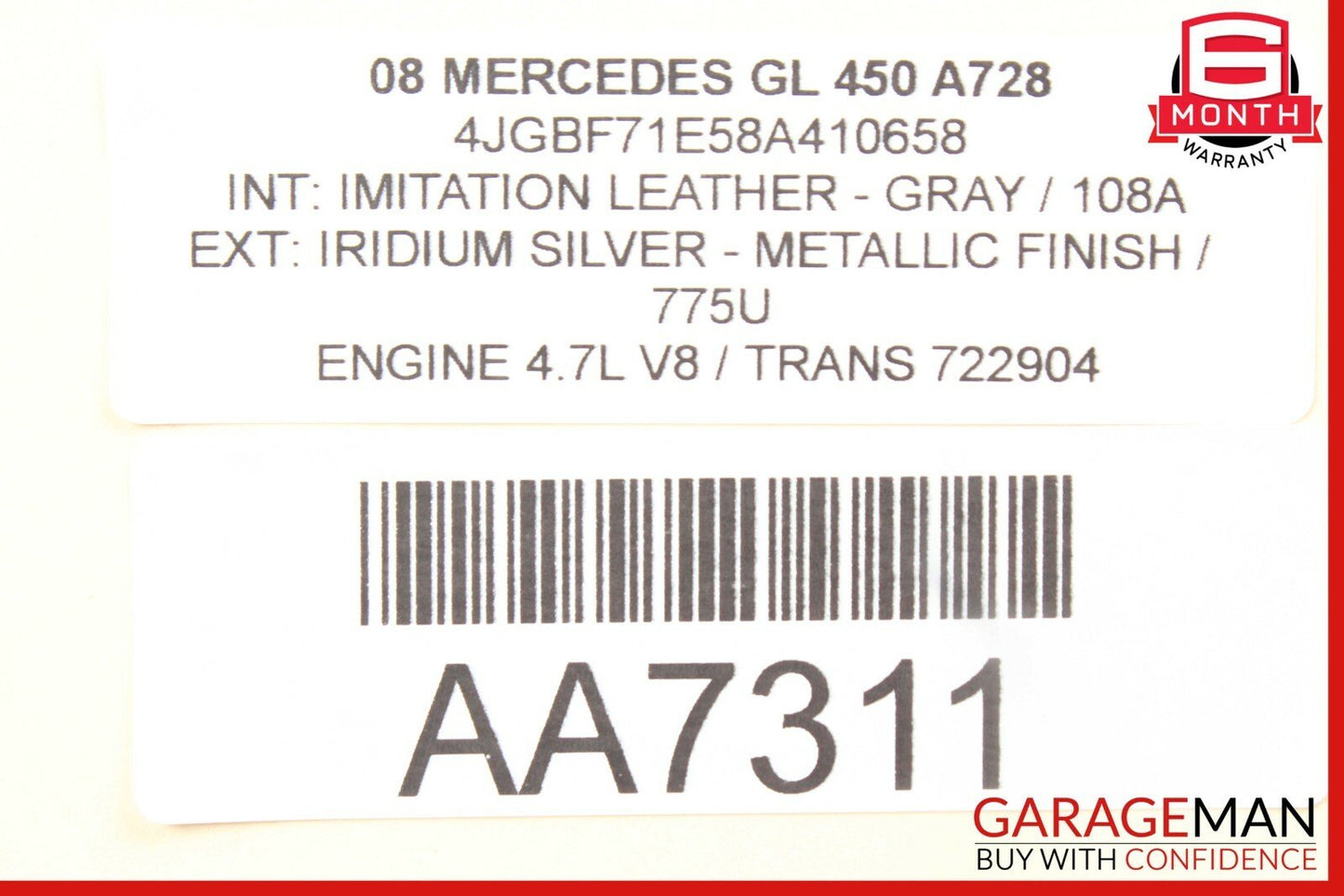 06-12 Mercedes GL320 ML450 Front Right Door Audio Tweeter Speaker Cover Gray