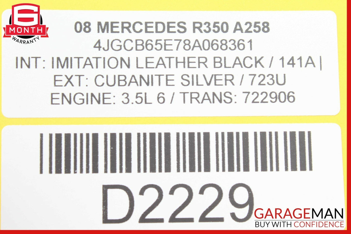 06-12 Mercedes W251 R350 GL450 ML450 Front Right Side Door Control Module OEM