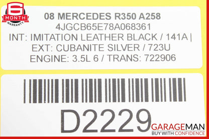 06-12 Mercedes W251 R350 GL450 ML450 Front Right Side Door Control Module OEM