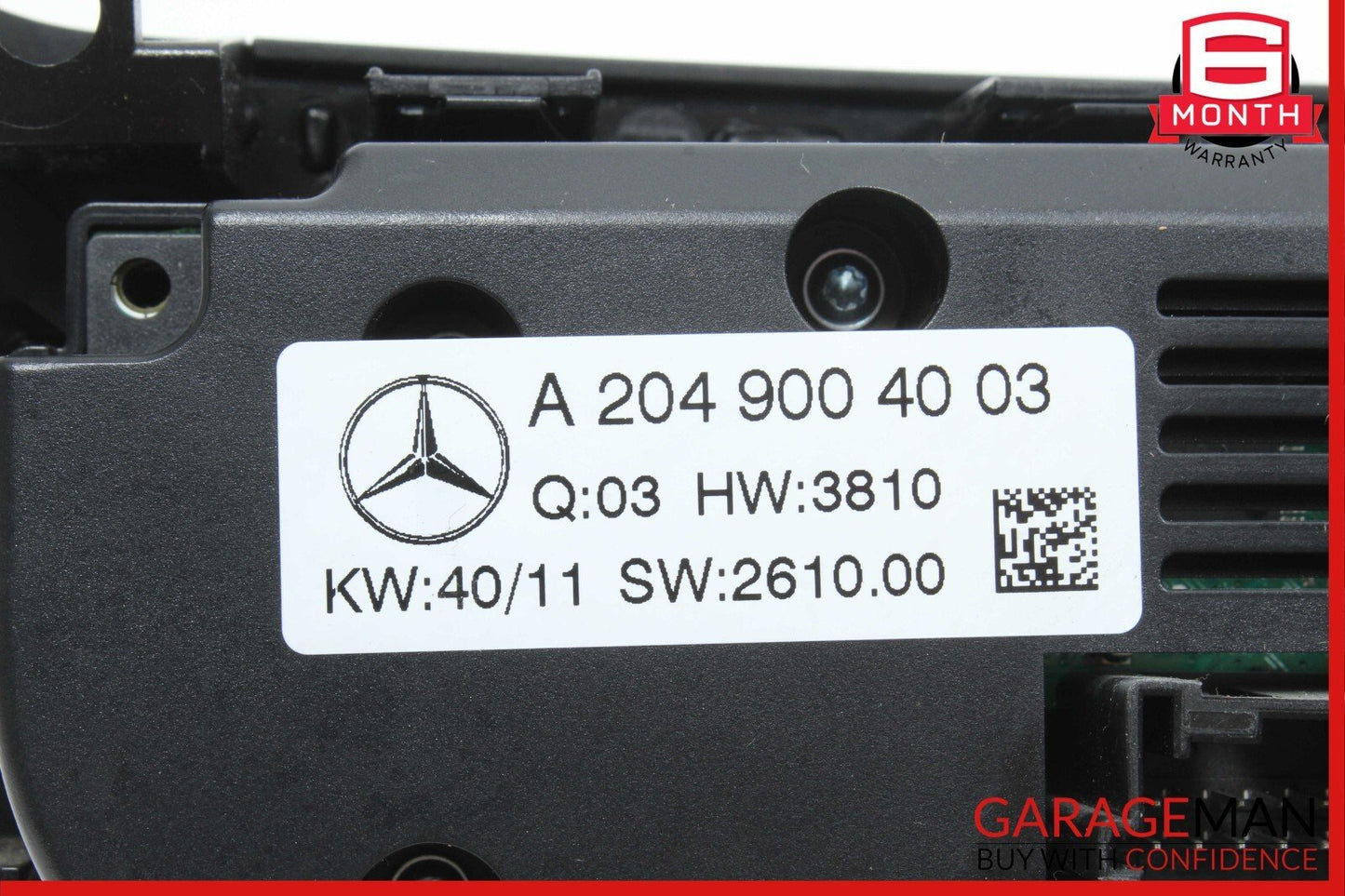 12-14 Mercedes W204 C250 AC A/C Heater Climate Temperature Control Switch Module