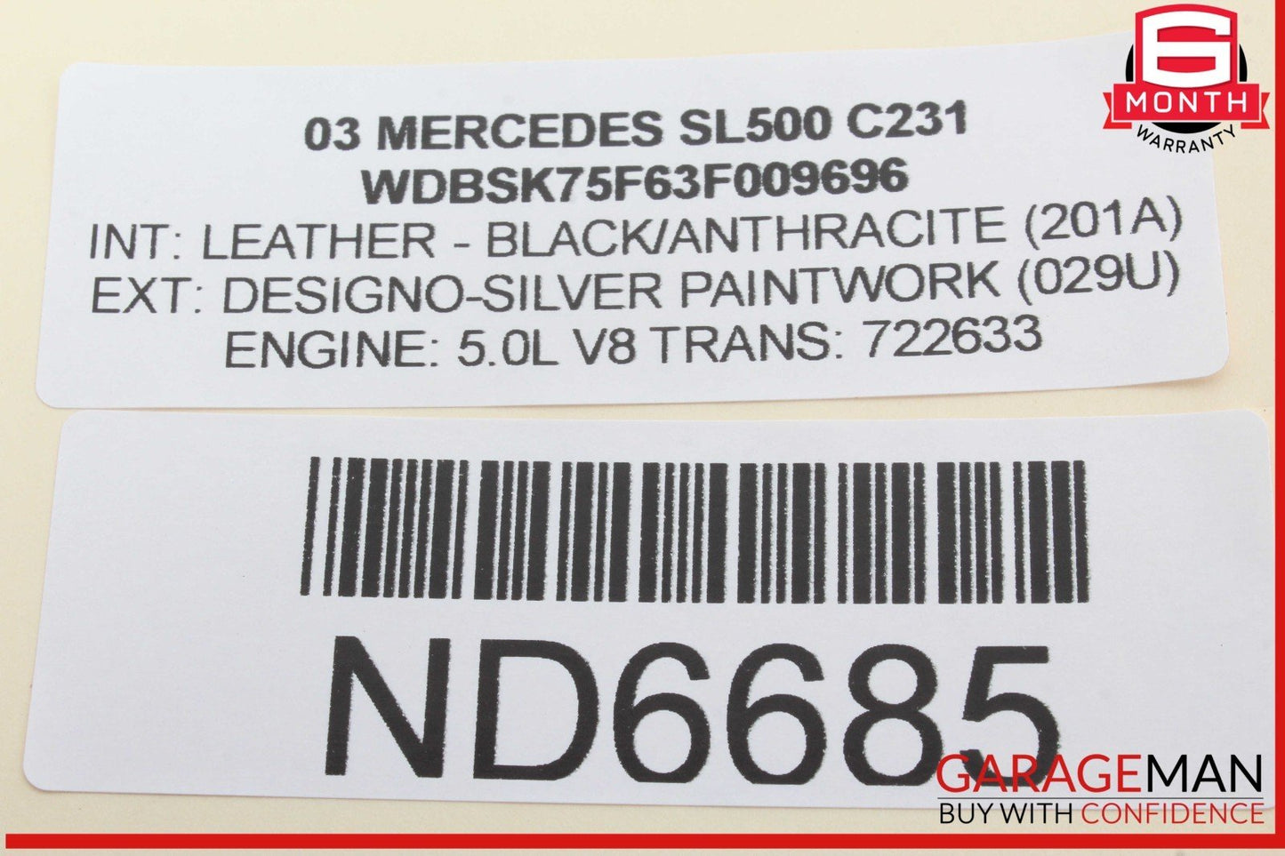 03-06 Mercedes R230 SL500 S500 CL500 ECU Engine Control Module Unit 1131532379