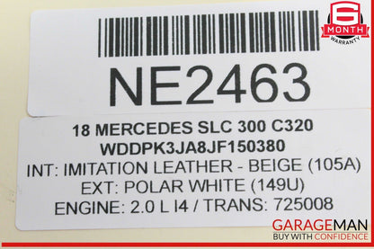 08-20 Mercedes R172 SLC300 E350 E400 E550 Rear Trunk Lid Latch Lock Actuator OEM