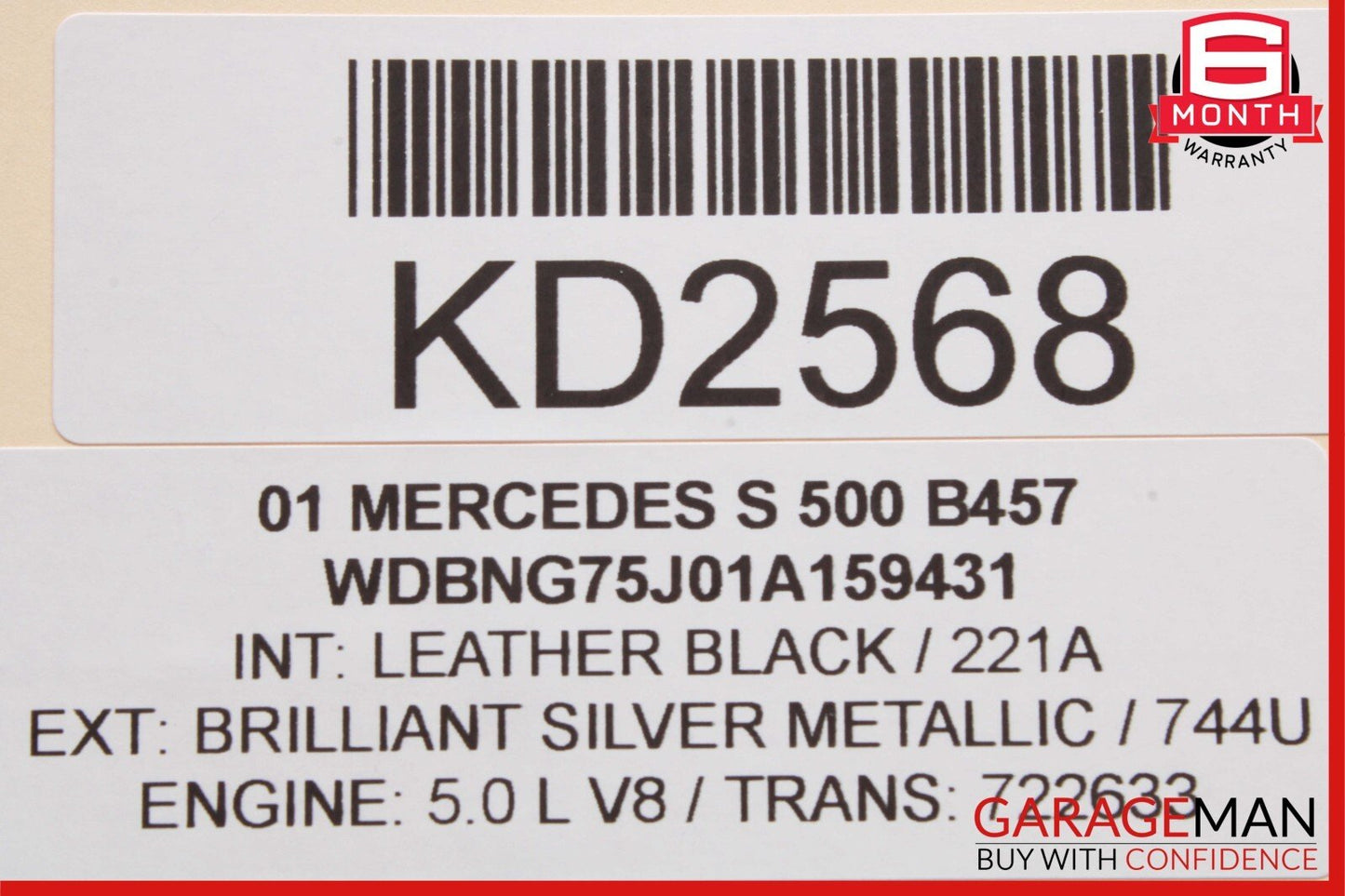 00-08 Mercedes W220 S500 CL500 CL600 Alarm Control Module 2038202726 OEM