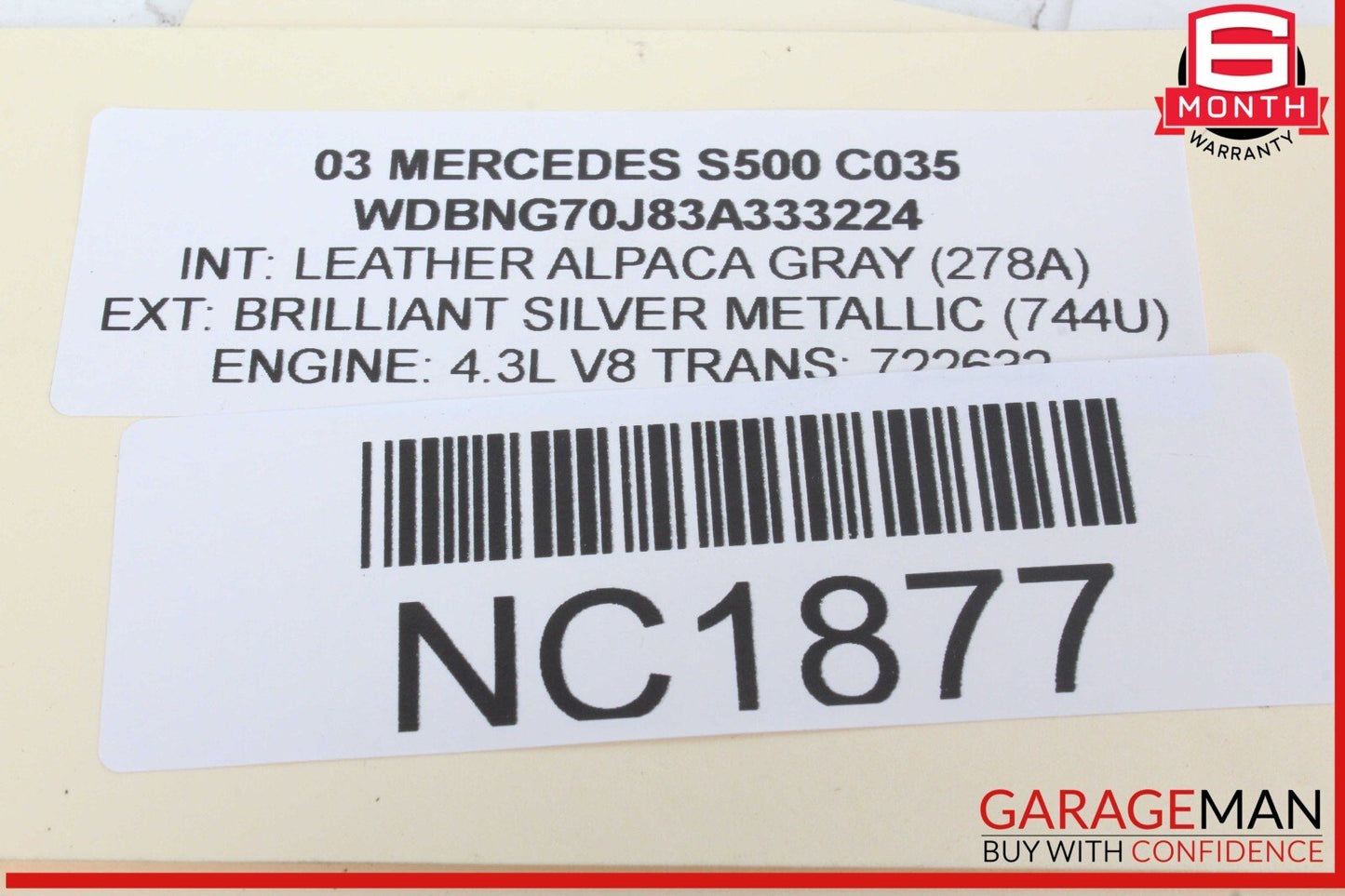 03-06 Mercedes W220 S500 Rear Left Driver Side Seat Belt Seatbelt Retractor OEM