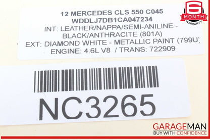 11-20 Mercedes W218 CLS550 E550 M278 Left Side Air Intake Hose Duct Pipe OEM