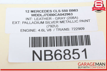 12-18 Mercedes W218 CLS550 CLS63 Right Side Exterior Door Handle OEM