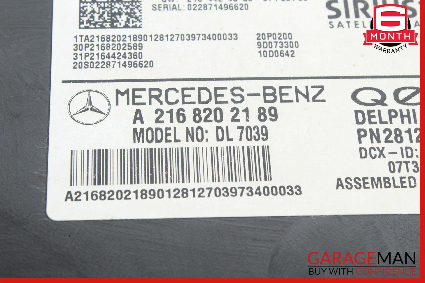 07-14 Mercedes W204 C300 C350 Sirius Satellite Radio Receiver Module Unit OEM