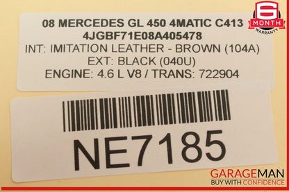 06-13 Mercedes X164 GL450 4MATIC Front Right Side Door Control Module OEM