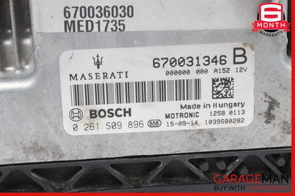 14-17 Maserati Ghibli M157 ECU ECM Engine Computer Control Module Unit