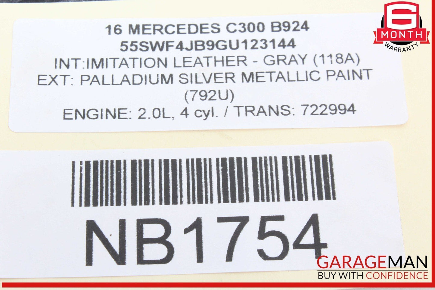 15-20 Mercedes W205 C300 2.0L Engine Water Pump OEM