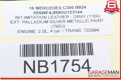 15-20 Mercedes W205 C300 2.0L Engine Water Pump OEM
