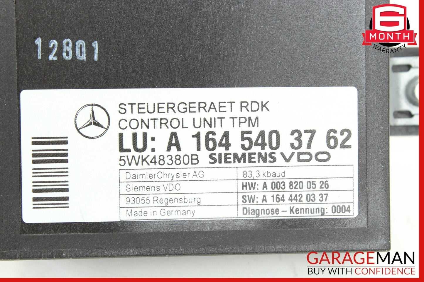 06-12 Mercedes W211 E350 SL550 CLS550 TPMS Tire Pressure Control 1645403762 OEM