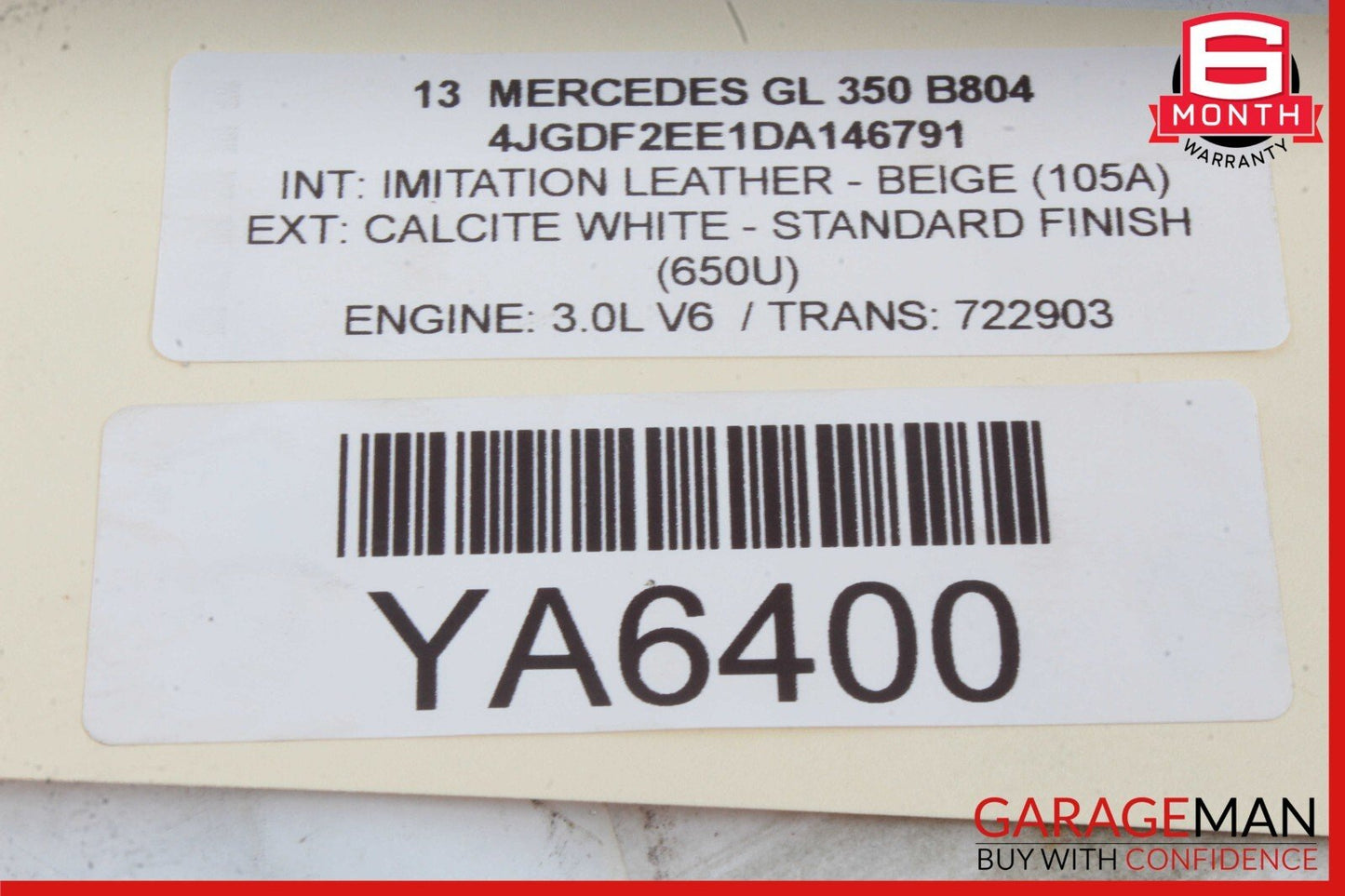 12-19 Mercedes X166 GL350 GLE43 AMG Window Regulator Motor Rear Right Side OEM