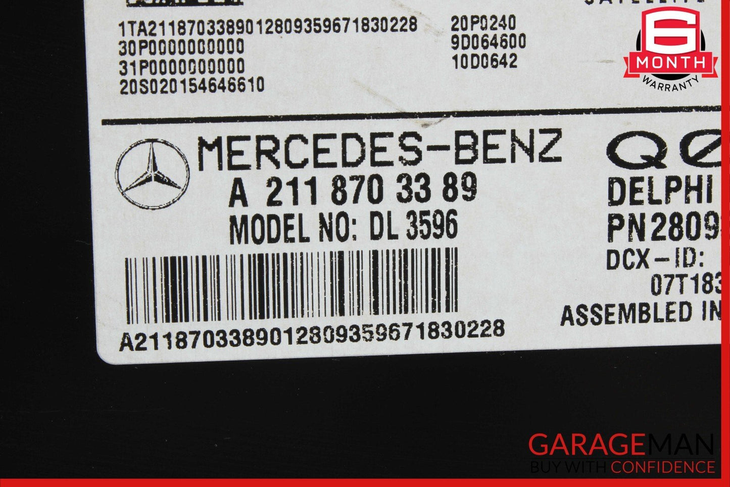 03-11 Mercedes CLS550 SLK280 E350 Sirius Satellite Radio Receiver Module Unit
