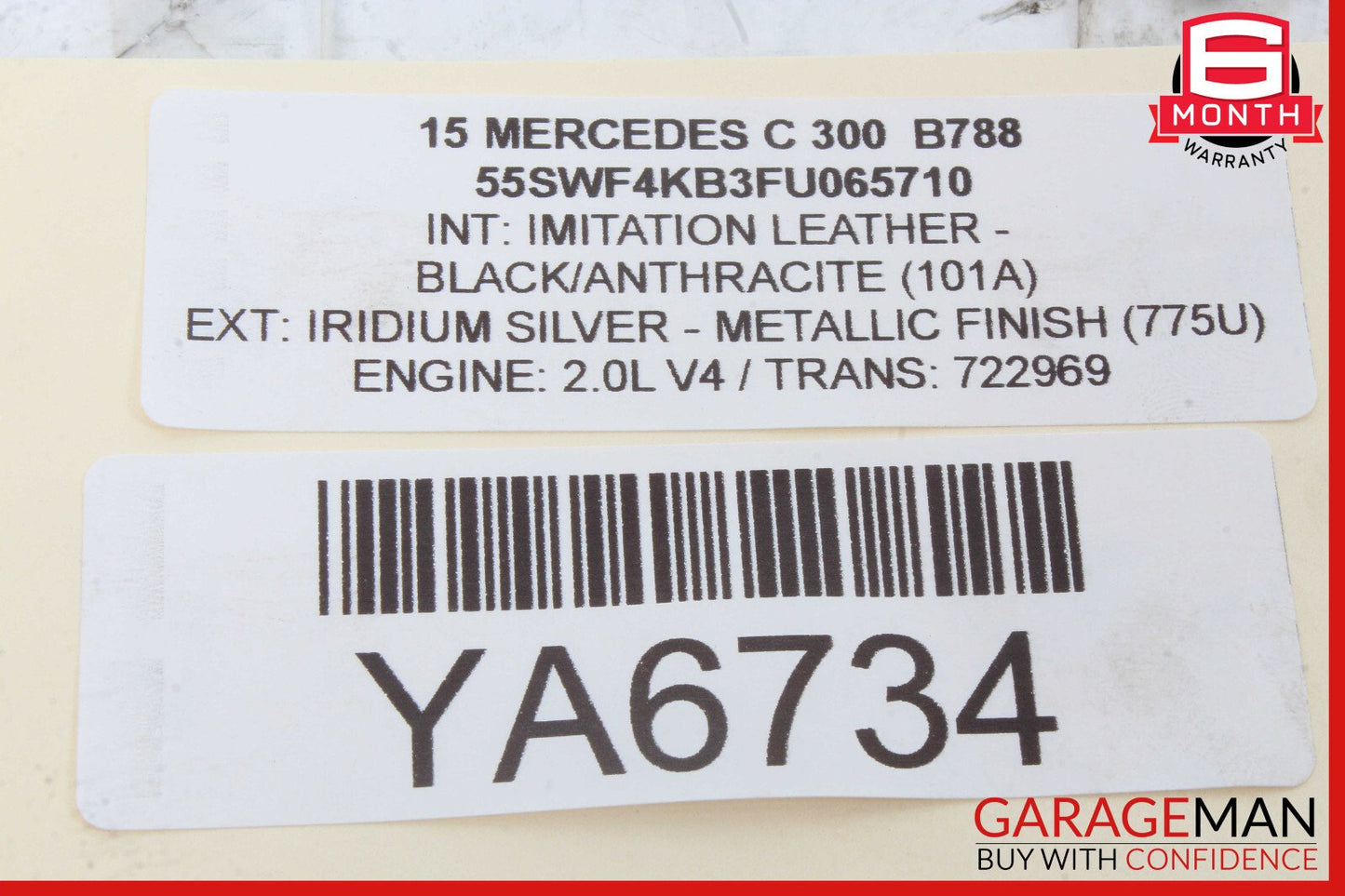 15-18 Mercedes W205 C300 Rear Left Side Door Window Regulator Motor OEM