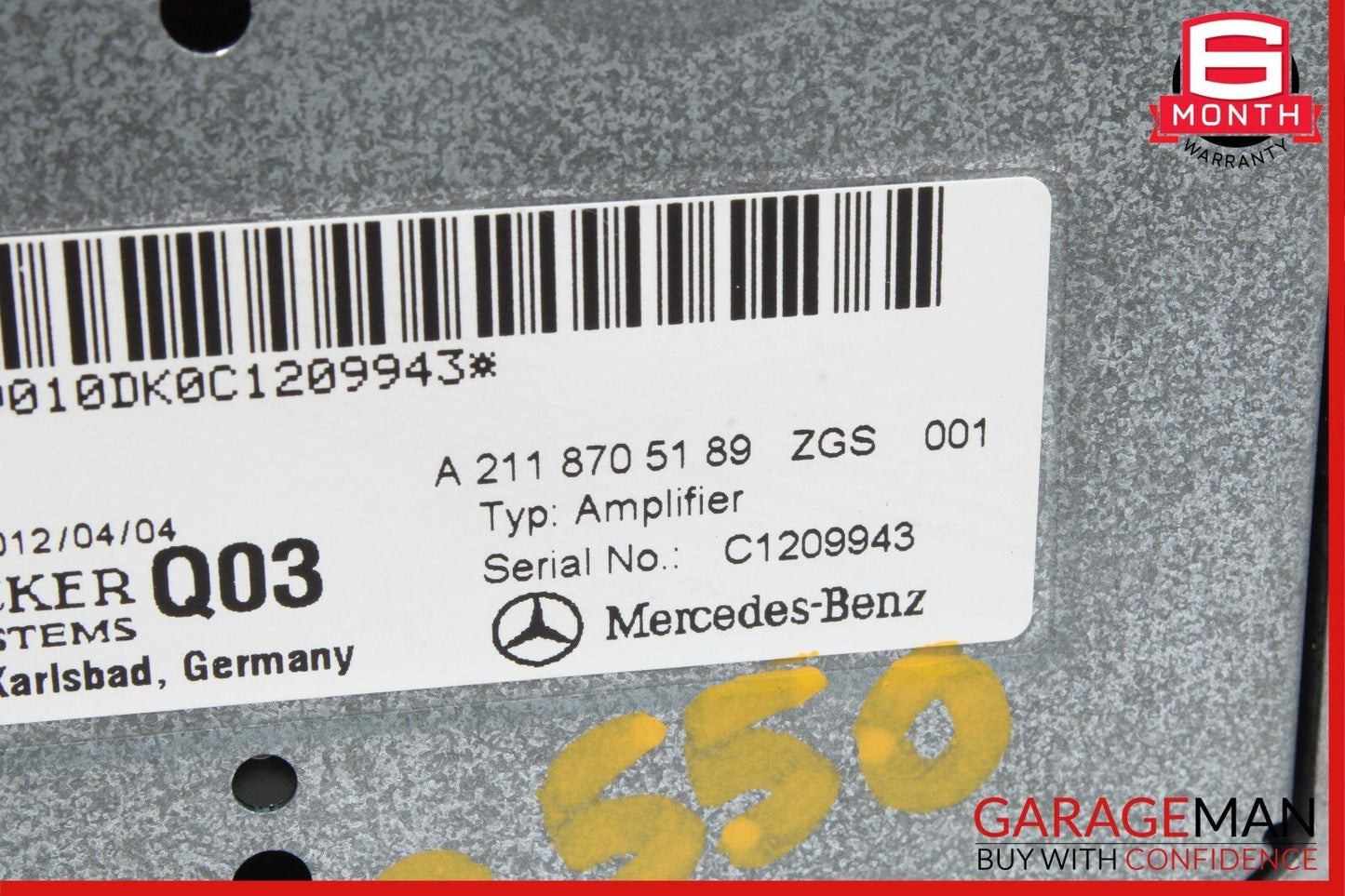 08-18 Mercedes W218 CLS500 R350 Subwoofer Amp Amplifier Harman Becker OEM