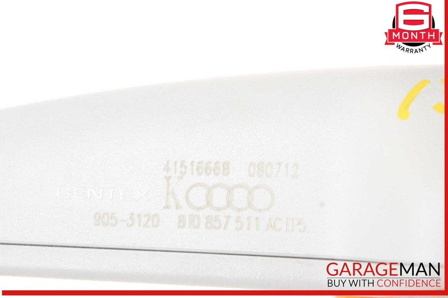 13-17 Audi Q5 S4 A4 Front Upper Windshield Interior Rear View Mirror Gray OEM