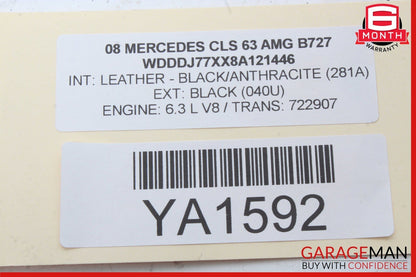 06-11 Mercedes W219 CLS63 AMG Front Right Door Lock Latch Actuator Keyless Go