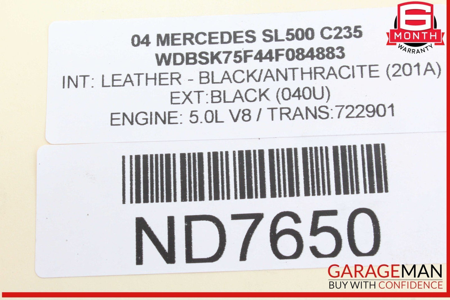 03-06 Mercedes R230 SL500 SL55 AC A/C Air Conditioning Compressor 0012300211 OEM