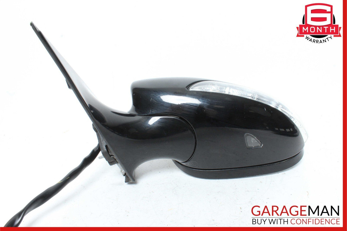 07-09 Mercedes W221 S550 S600 Front Left Side Mirror Door Rear View Black OEM