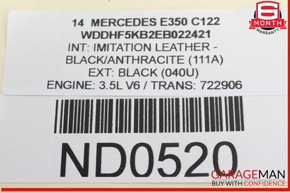 08-20 Mercedes W212 E350 Headlight Fog Light Switch Control Module OEM