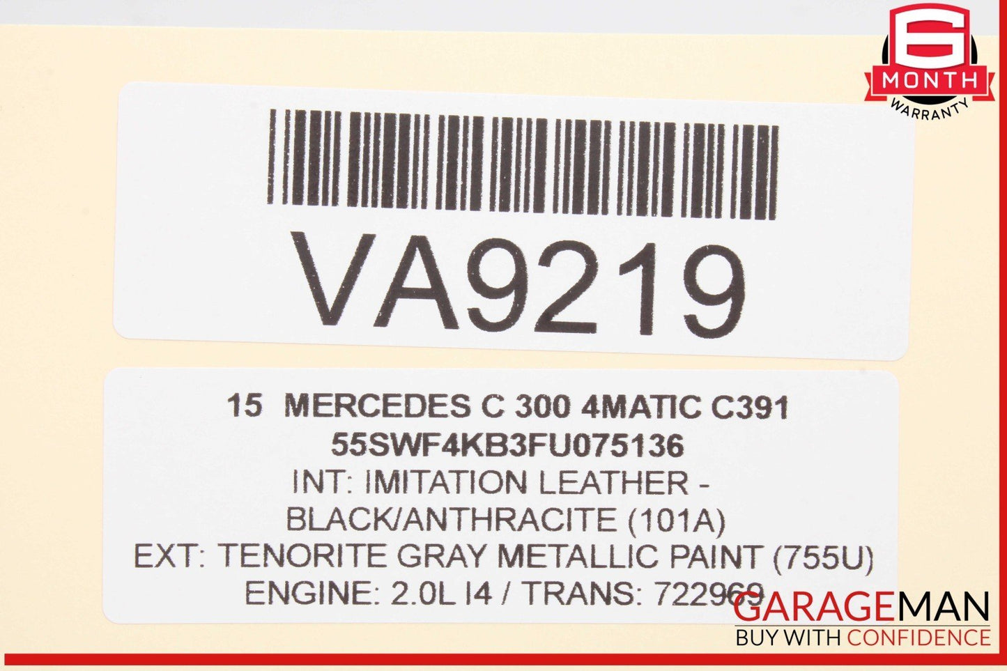 15-20 Mercedes W205 C300 4MATIC Front Left Side Door Window Regulator Motor OEM