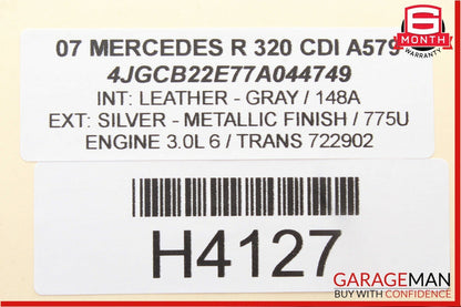 06-13 Mercedes W251 R320 R500 Rear Left & Right Side Quarter Sound Speakers Set