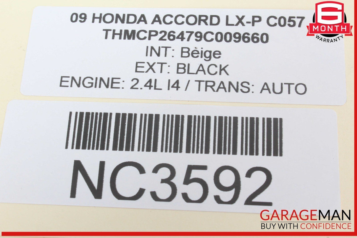 08-12 Honda Accord LX-P Front / Rear Right Passenger Side Exterior Door Handle