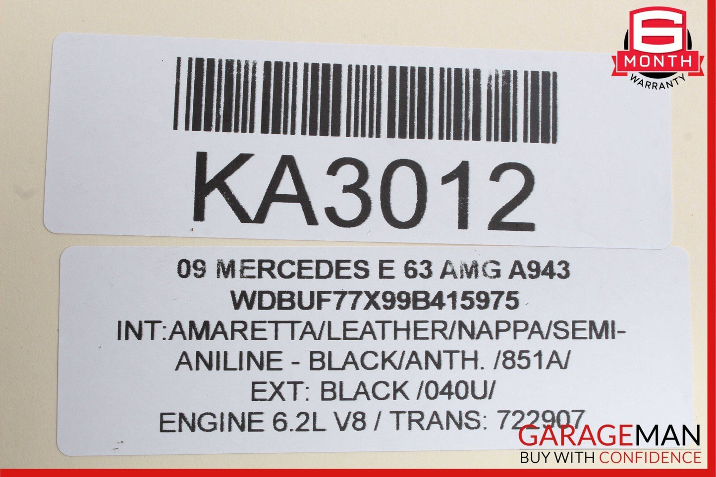 06-11 Mercedes CLS550 E350 E550 E63 Rear Door Keyless Go Control Module Unit