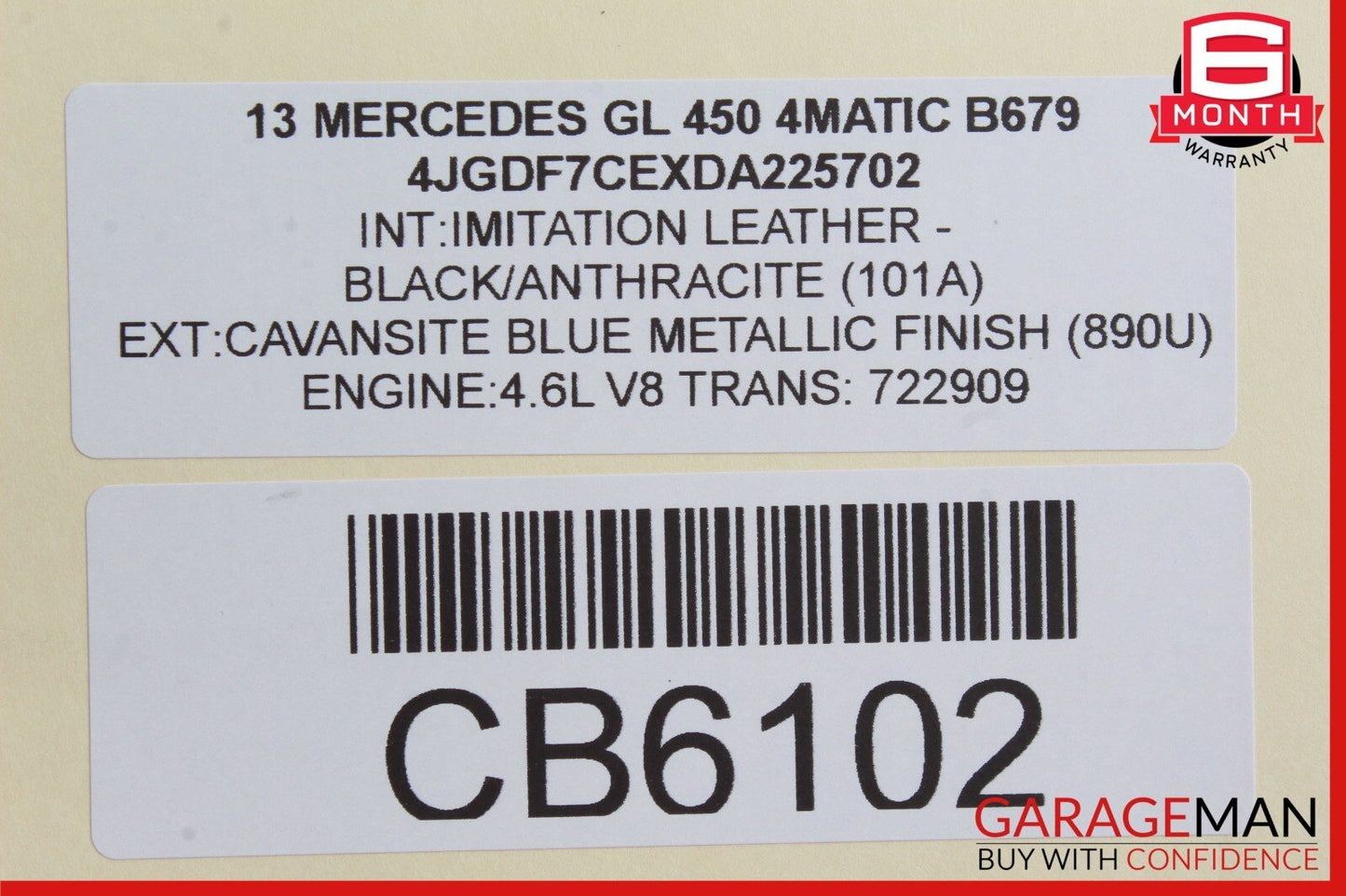 13-16 Mercedes X166 GL450 GL550 Rear Left Quarter Window Regulator Motor OEM
