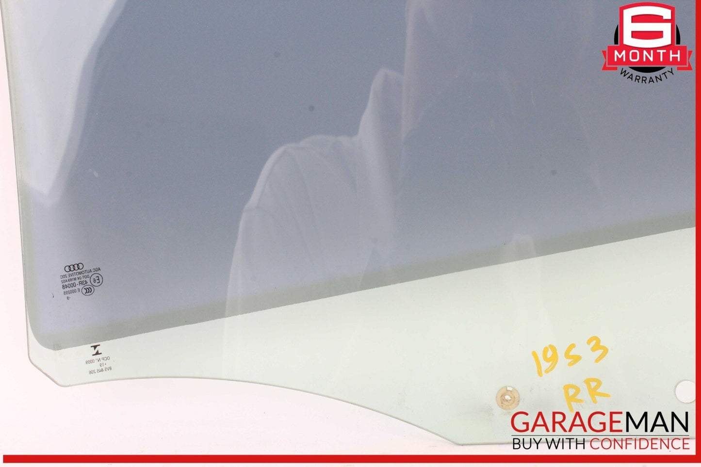 15-20 Audi S3 A3 Rear Right Passenger Side Door Window Glass 8V5845206 OEM
