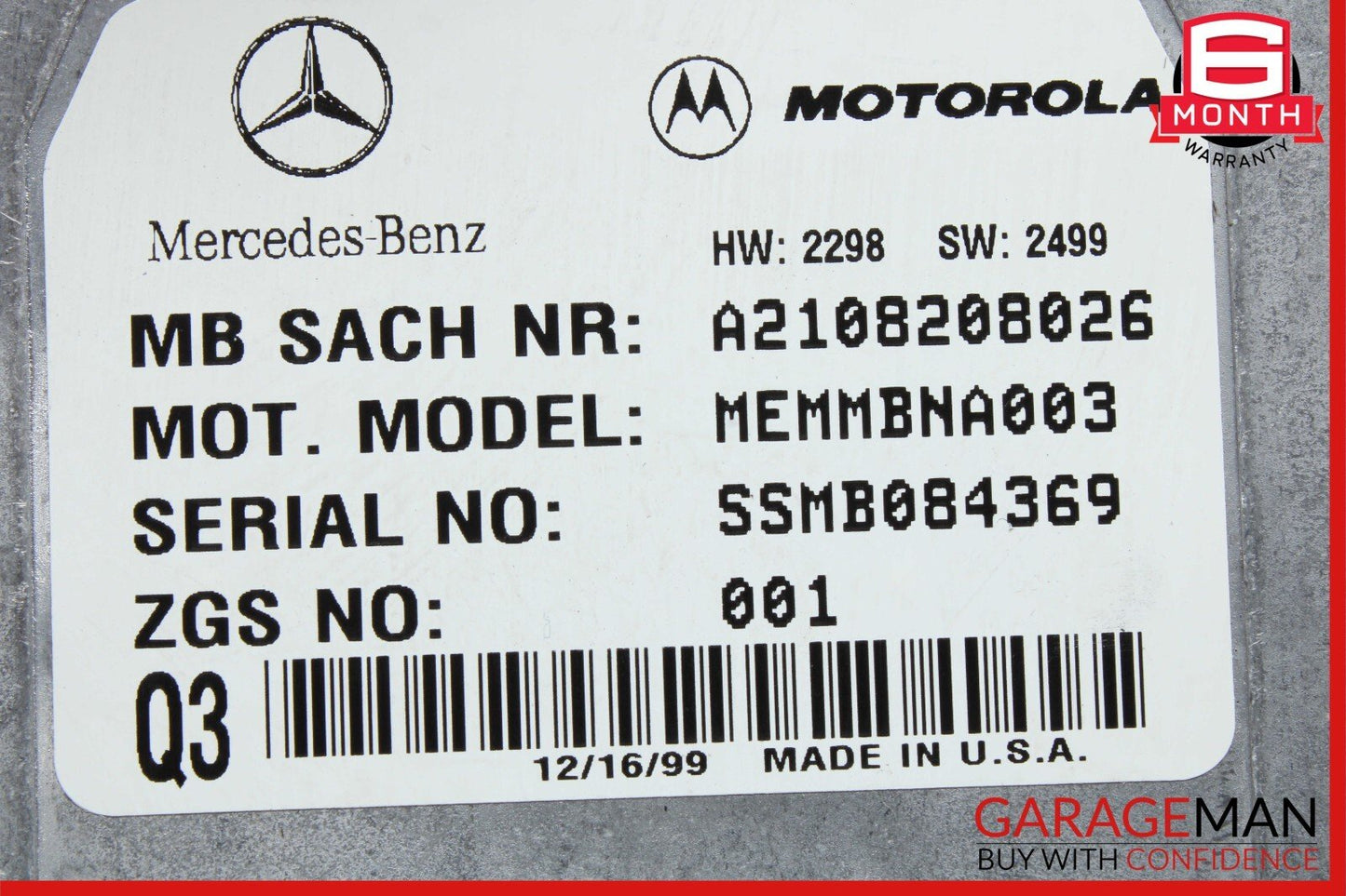 Mercedes W210 E320 CL500 S350 Voice Command Control Module Unit