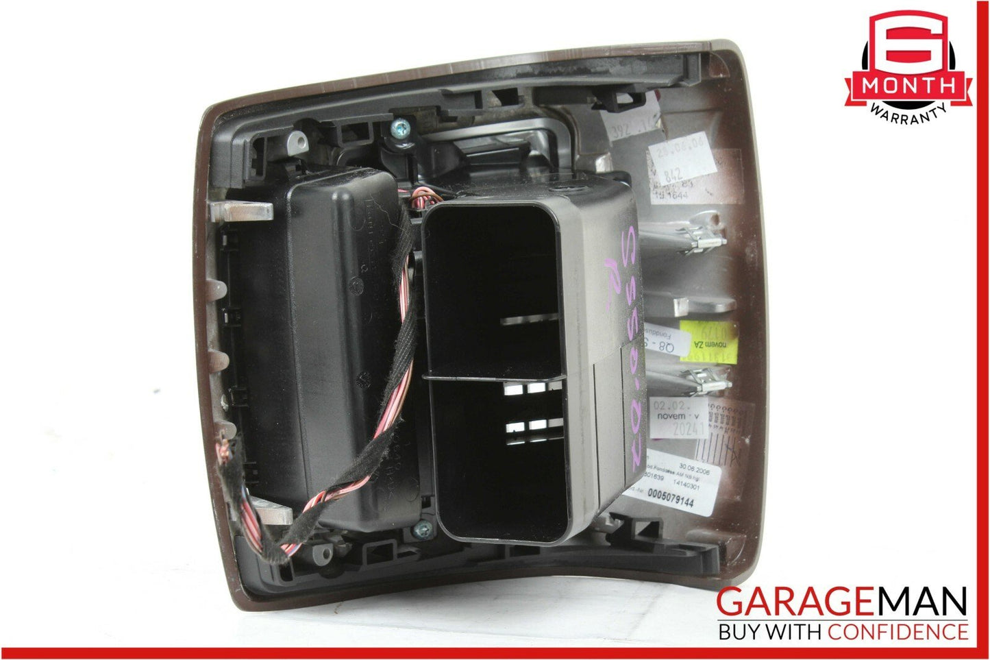 07-13 Mercedes W221 S550 Rear Center Console AC A/C Air Vent Trim Bezel Wood OEM