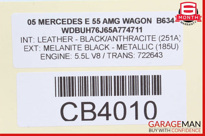 03-09 Mercedes W211 E320 Rear Right Side Keyless Go Exterior Door Handle Black