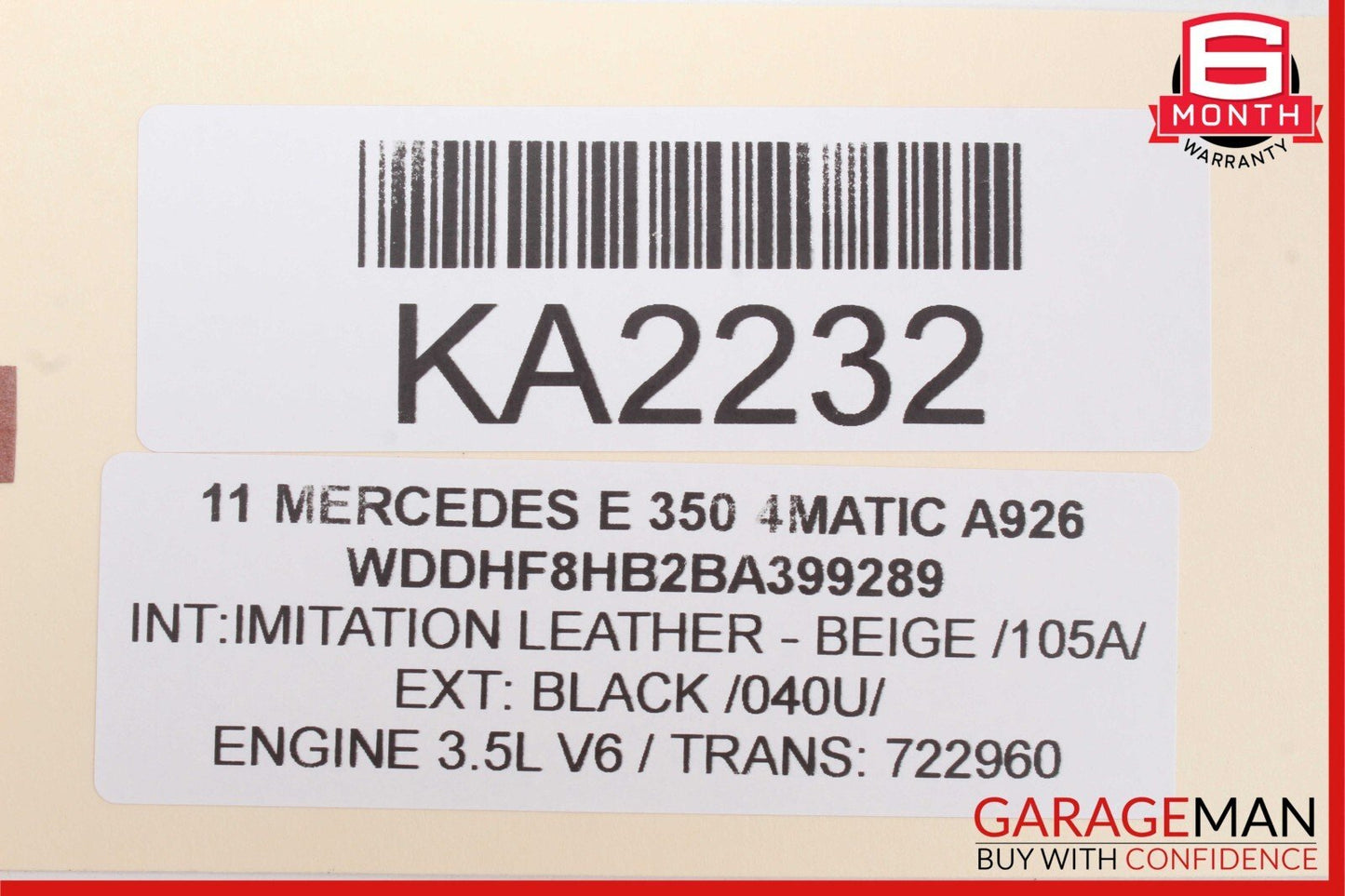 08-18 Mercedes W212 E350 C300 GLK350 Rear Right Side Door Control Module OEM