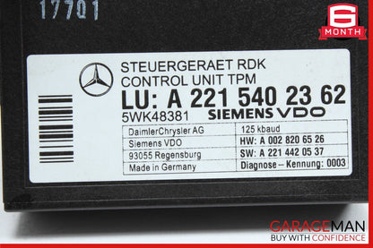 07-14 Mercedes W216 CL550 S63 AMG TPMS Tire Pressure Monitor Module Unit OEM