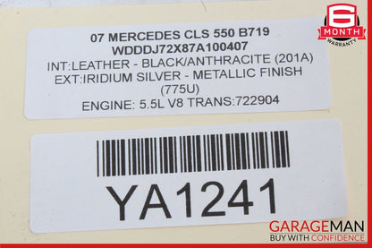 07-09 Mercedes W211 E350 CLS550 Front Right Seatbelt Seat Belt Retractor Black