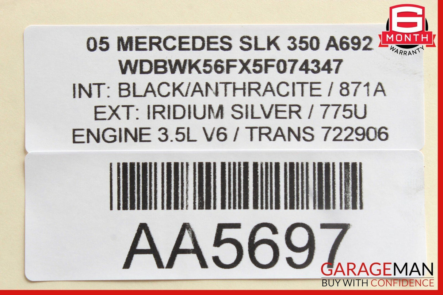 05-11 Mercedes R171 SLK350 Rear Left / Right Suspension Lower Control Arm OEM