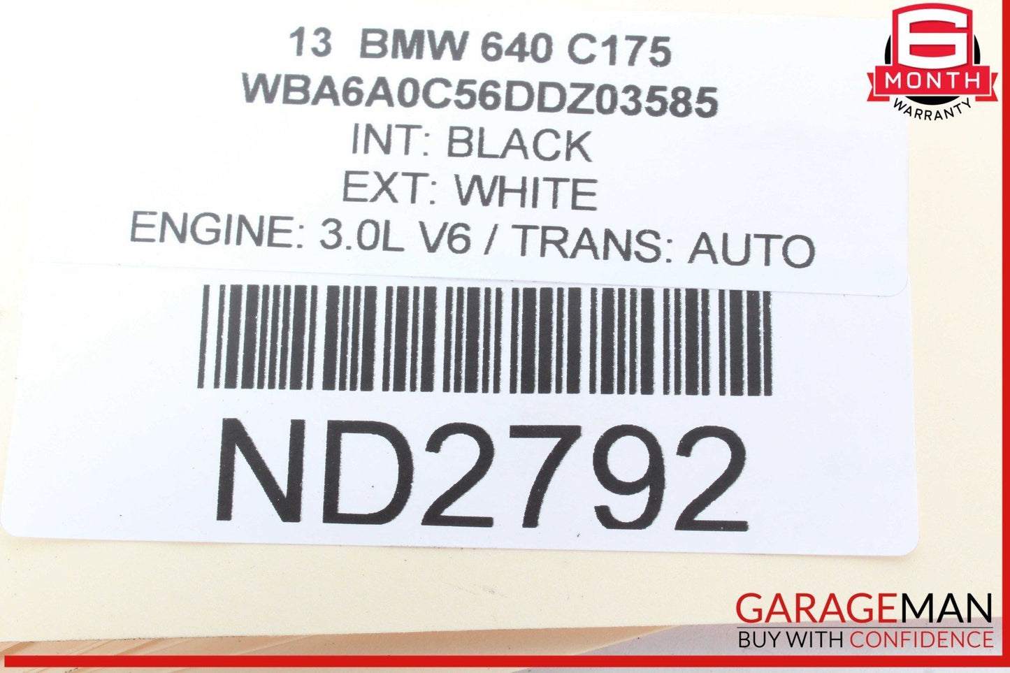 12-18 BMW 640i 650i Front Left Driver Side Door Lock Latch Actuator 7202143 OEM
