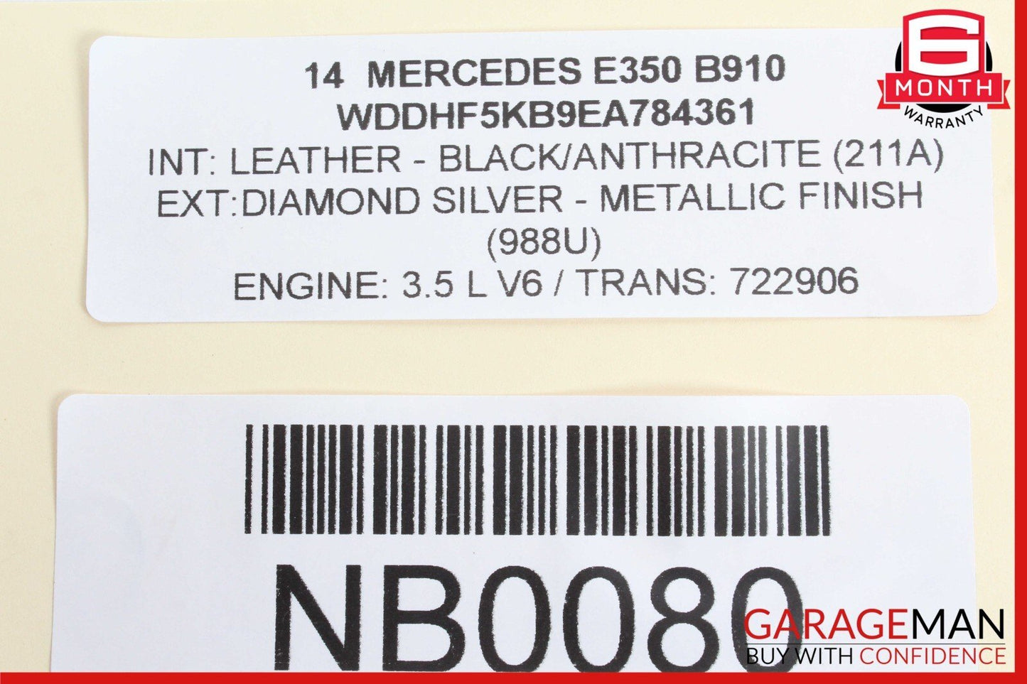 08-18 Mercedes W212 E350 C300 Rear Left or Right Door Audio Speaker Logic 7 OEM