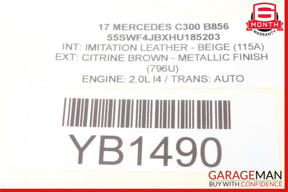 15-20 Mercedes W205 C300 C400 C350e Rear Right Door Lock Latch Actuator OEM