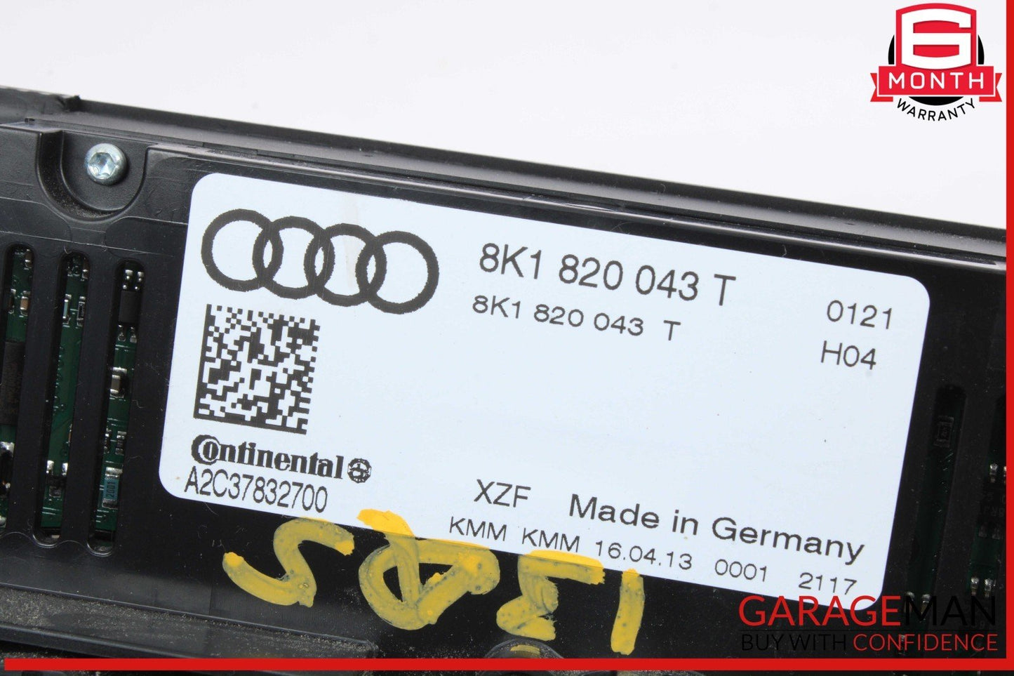 13-17 Audi Q5 A4 A5 Front A/C AC Climate Control Switch Panel Assembly OEM