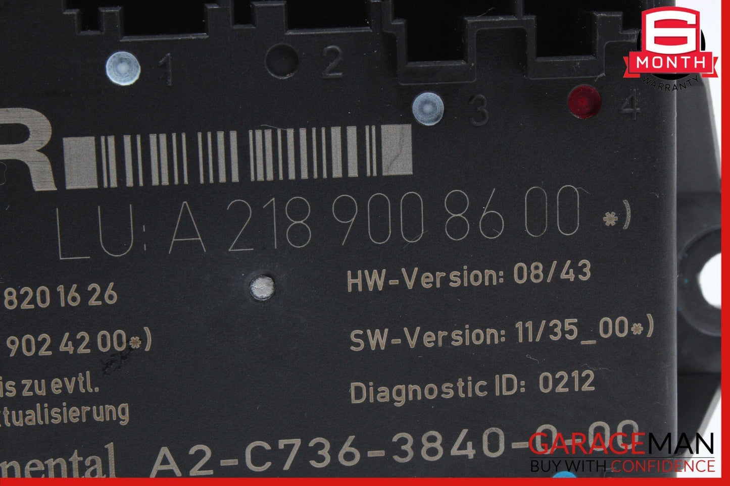 08-18 Mercedes W212 E350 C300 CLS550 Rear Right Side Door Control Module OEM