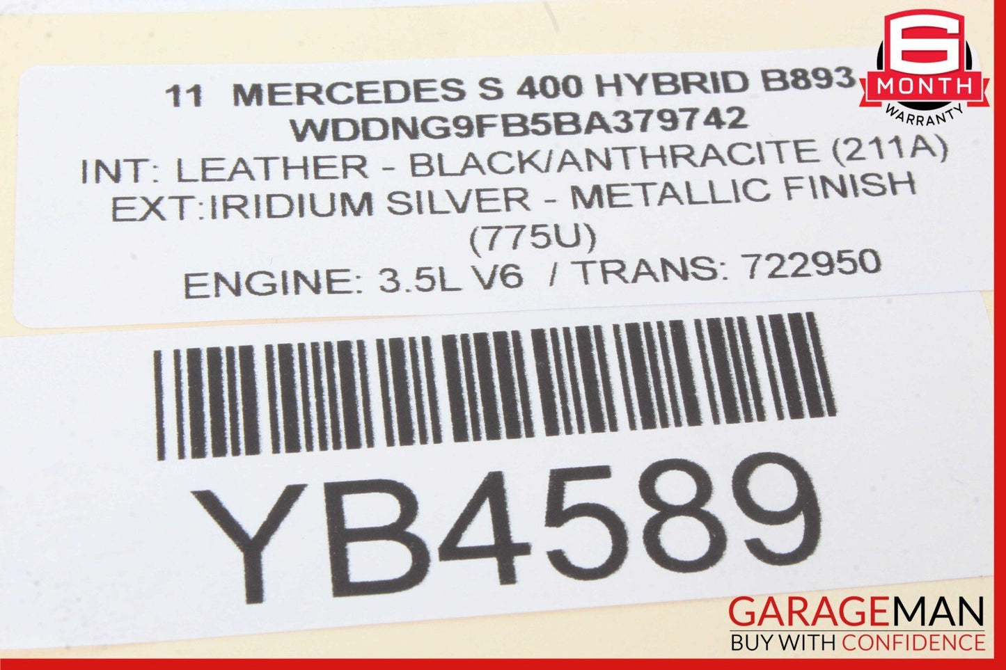 07-13 Mercedes W221 S400 S350 S600 Window Regulator Motor Front Right Side OEM