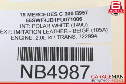 15-20 Mercedes W205 C300 C400 Rear Right or Left Lower Rearward Control Arm OEM