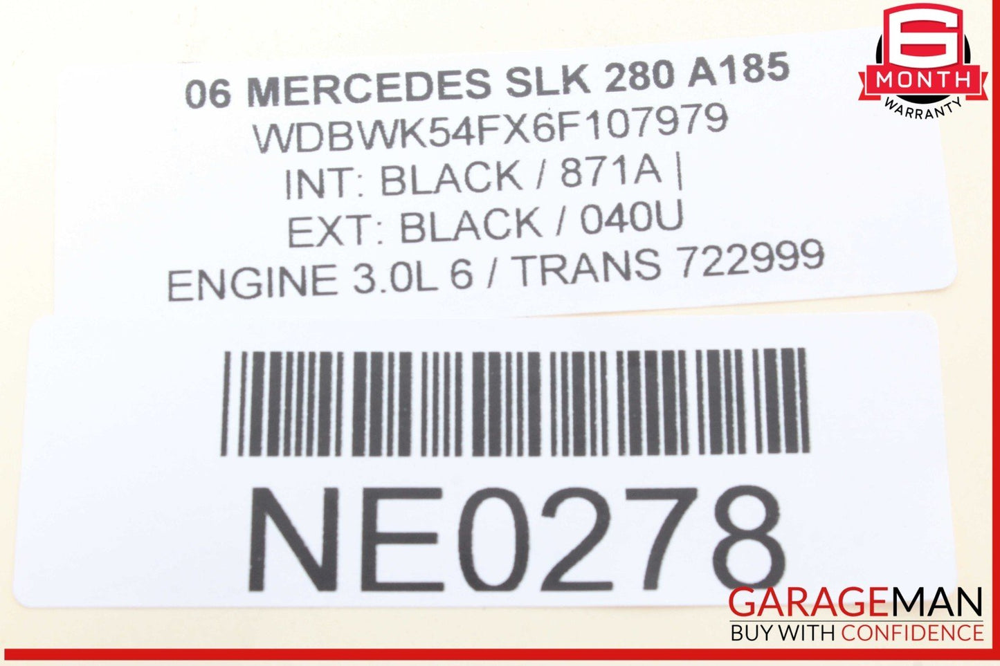 01-11 Mercedes R171 SLK280 C240 Trunk Lid Lock Latch Handle 2037500693 OEM
