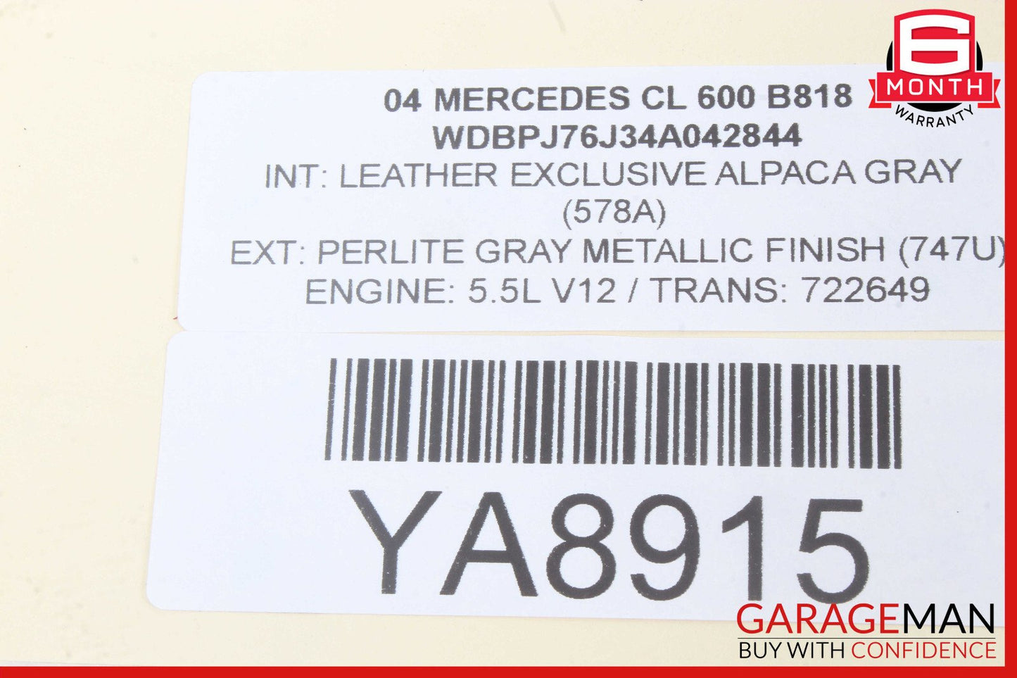 00-06 Mercedes W215 CL600 S430 Front Right Upper Control Arm 2203331401 OEM