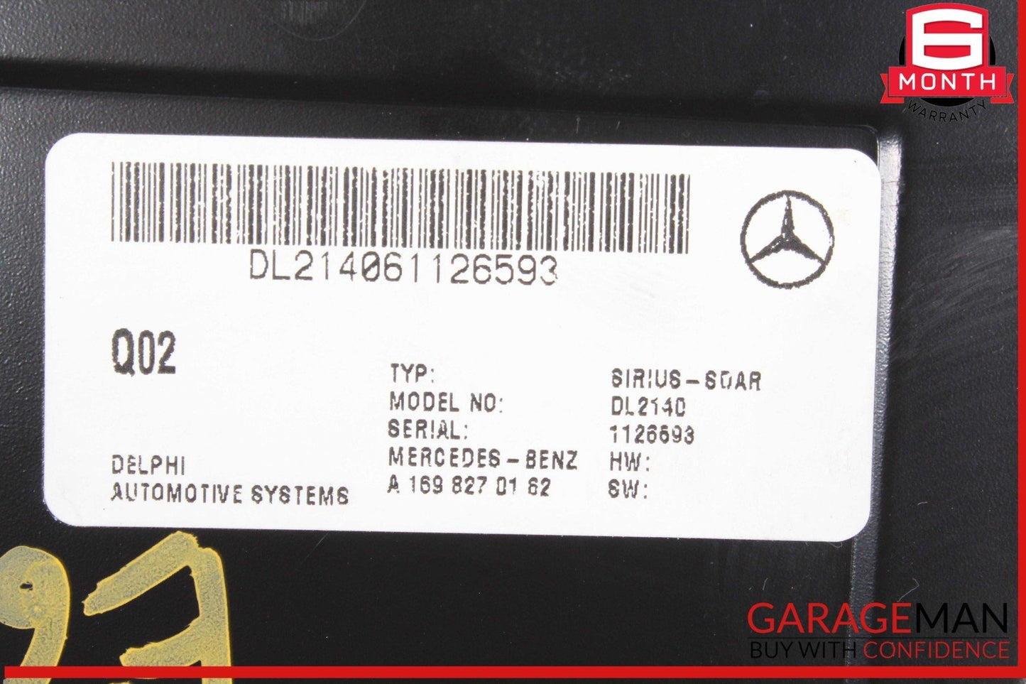 03-09 Mercedes W211 E63 AMG GL450 Sirius Satellite Radio Receiver 1698270162 OEM