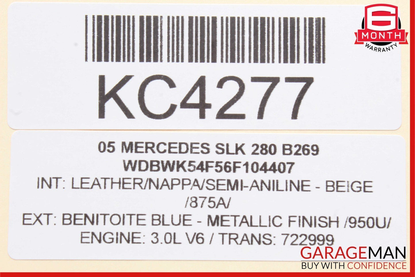 05-11 Mercedes R171 SLK280 SL500 Anti Theft Alarm Sensor Control Module OEM